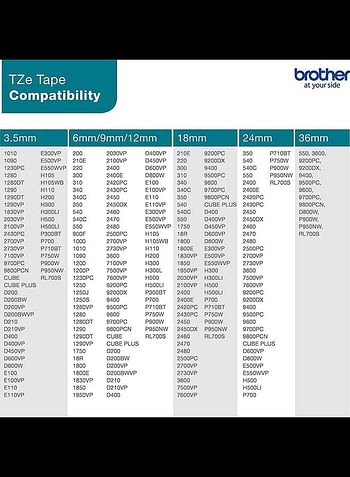 brother TZE-121 Labelling Tape 9mm Clear/Black