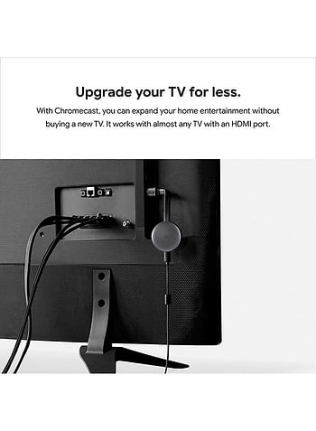 Chromecast 3 Media Streaming Device GA00439 Charcoal