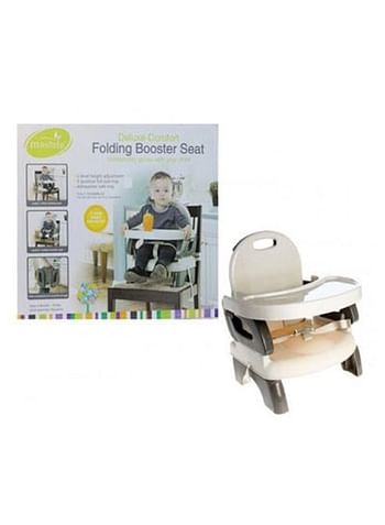 Lightweight Folding Booster Seat With Tray, Soft and Skin-friendly Fabric for Kids