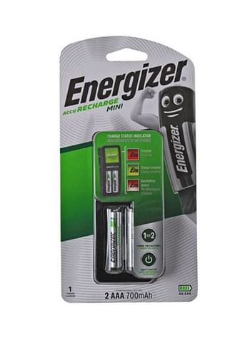 Energizer Mini Charger With Battery Silver