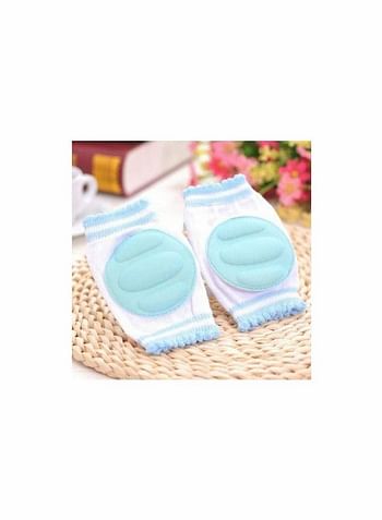 KASTWAVE Plain Cute Cushion Safety Crawling Elbow Protector Baby Knee Pads-1 Pair (Blue)