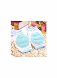 KASTWAVE Plain Cute Cushion Safety Crawling Elbow Protector Baby Knee Pads-1 Pair (Blue)