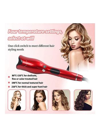 Automatic Hair Curling Iron - Red