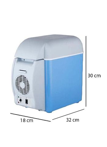 Multi-Function Portable Car Mini Fridge 7.5 L 2724675505919 Blue/White