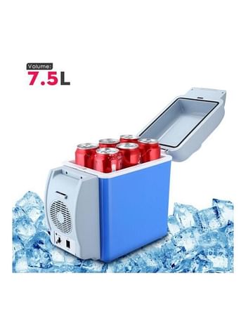 Multi-Function Portable Car Mini Fridge 7.5 L 2724675505919 Blue/White