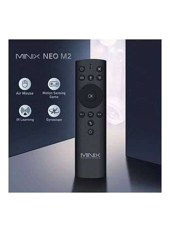 NEO M2 2.4G Motion Air Mouse Remote with Voice Six-Axis Gyroscope Remote for Smart TV Box, PC Black
