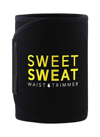 Sweet Sweat Waist Trimmer for Women and Men Black /yellow Medium Medium