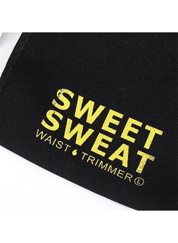 Sweet Sweat Waist Trimmer for Women and Men Black /yellow Medium Medium