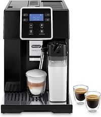 ماكينة بيرفيكتو ايفو لتحضير القهوة من الحبوب الى الكوب مباشرة من ديلونجي، ماكينة تحضير الاسبريسو وكابتشينو واللاتيه الاوتوماتيكية بالكامل، الافضل لاستخدام المكتب والمنزل، ESAM420.40.B، اسود