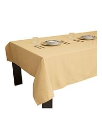 Hotel Linen Klub Dobby Jacquard Table Cover Beige 140x220cm