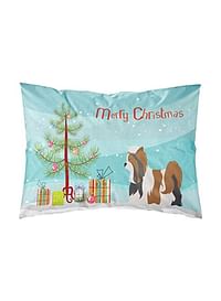 Merry Christmas Printed Fabric Pillowcase Blue/Green/Brown 30 x 0.1 x 20.5inch