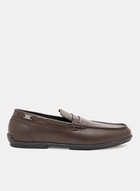 CALVIN KLEIN Formal Leather Penny Loafers 45 EU/Dark Brown