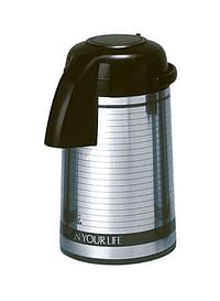 TIGER Air Pump Vacuum Insulated Jug Silver/Black 18.3×24.3×30.7cm