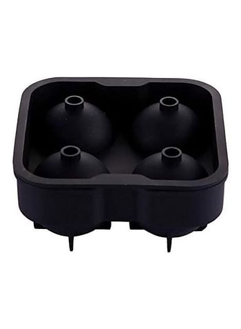 Silicone Ice Ball Maker With Lid Black One Size