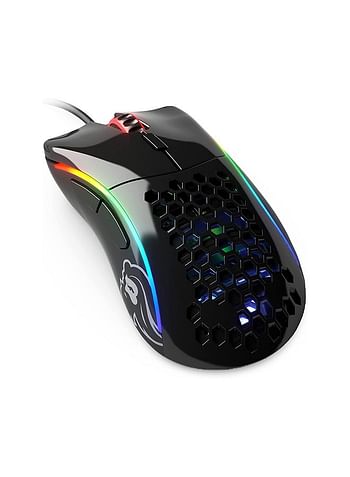 Glorious Model D- (Minus) Wired Gaming Mouse - RGB 62g Lightweight Ergonomic Wired Gaming Mouse - Backlit Honeycomb Shell Design Mice (Glossy Black)