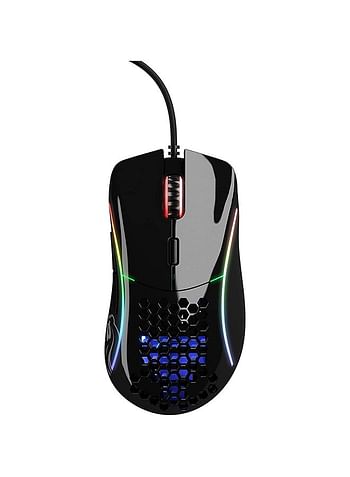 Glorious Model D- (Minus) Wired Gaming Mouse - RGB 62g Lightweight Ergonomic Wired Gaming Mouse - Backlit Honeycomb Shell Design Mice (Glossy Black)