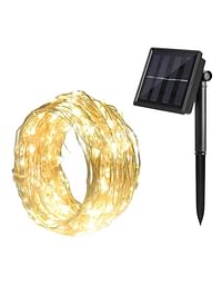 Beauenty 100 LED 10M 8 Modes Solar Outdoor String Lights Yellow 10meter