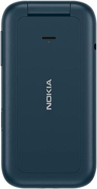 Nokia 2660 Flip 4G 2.8 inch screen, Dual SIM Feature Phone with a Big display, Emergency button, preloaded Gameloft Games and Origin Data games - Blue