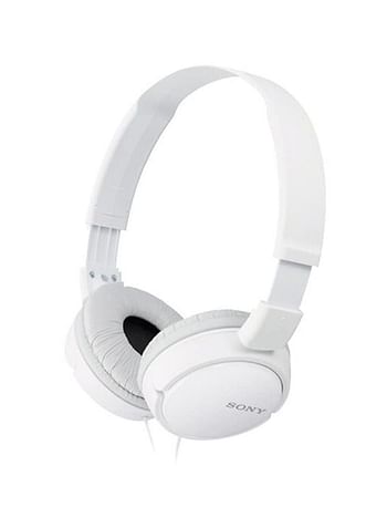 MDR-ZX110AP On-Ear Wired Headphones with Mic White