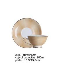 Sharpdo Coffee Cup And Saucer Gold/White