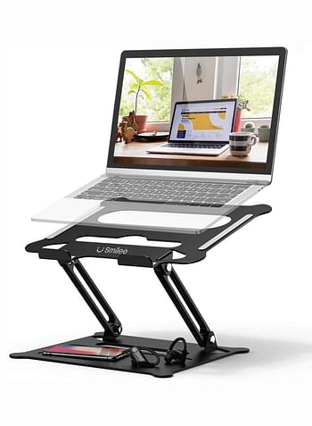 Foldable Aluminum Laptop Stand Black