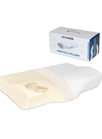 NOVIMED Contour Orthopedic Memory Foam Pillow with Cervical Support for Neck