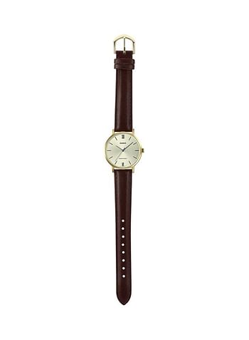 Women's Leather Analog Wrist Watch LTP-VT01GL-9BUDF