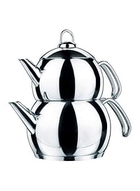 2-Piece Tombik Teapot Set Silver