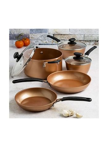 8-Piece Nonstick Cookware Set Copper