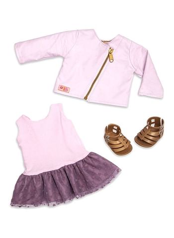 18 Inch Vienna Fashion Doll With Pink Leather Jacket With For Girls, 3+ Years 24.1x13x50.8cm 24.1x13x50.8cm