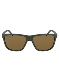 Men's Full Rimmed Modified Rectangular Frame Sunglasses - Lens Size: 57 mm