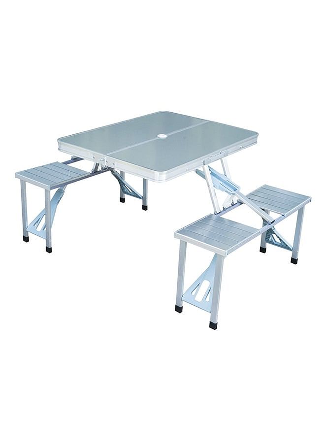 Aluminum Picnic Table White 85centimeter