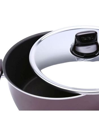 Tefal Pleasure Stew Pot With Lid Aluminum Non-Stick Red/Silver/Black 26cm