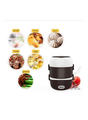 Multifunctional Bento Electric Rice Cooker Food Warmer Lunch Box Multicolor 25.5*19.5*19.5cm