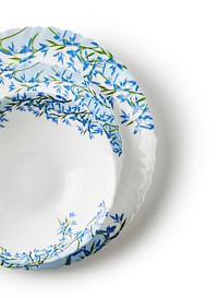 12 Piece Opalware Dinner Set For Everyday Use - Light Weight Dishes, Plates - Dinner Plate, Side Plate, Bowl - Serves 4 - Printed Design Selwyn