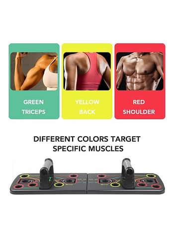 Multi-Function Foldable Push Up Board System with Resistance Tube Bands