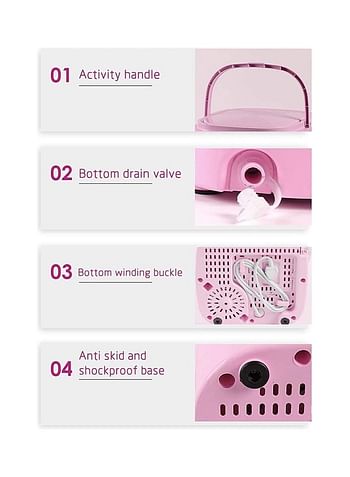 Portable Mini Folding Washing Machine 1.8 kg 135 W 2152008 Pink/White