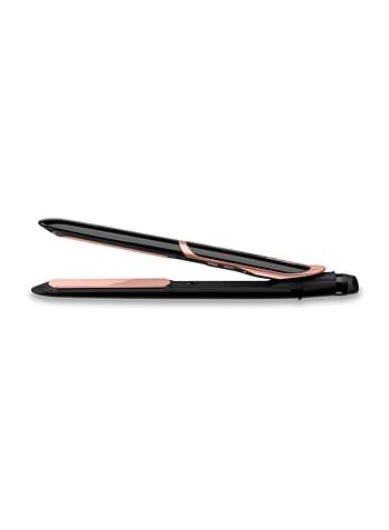 BaByliss Bronze Shimmer Hair Straightener Fast Heat-Up With Tourmaline-Ceramic Coated Plates, 6 Digital Heat Settings 140°C - 235°C Ionic Frizz Control And Auto Shut Off ST391SDE - Black