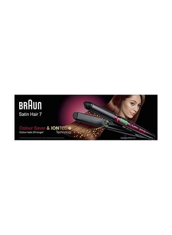 Braun ST750 Satin Hair 7 Colour Straighteners - Black, Red
