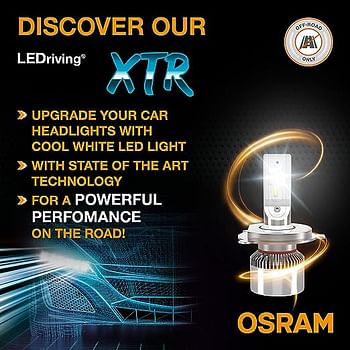 Osram Ledriving Xtr, H7 Led Headlight Lamps, Cool White Led Light, Off Road Only, 64210Dwxtr, Folding Box 2 Lamps