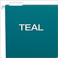 Pendaflex Recycled Hanging Folders, Letter Size, Teal, 1/5 Cut, 25/BX (81614)