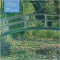 أحجية الصور المقطوعة للبالغين National Gallery Monet: Bridge Over Lily Pond: 1000 قطعة من ألغاز الصور المقطوعة غلاف ورقي