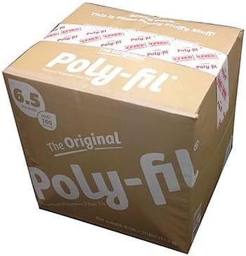 Fairfield the Original Poly-Fil Premium 100% Polyester Fiber Fill Box, 6.5 Pounds, White