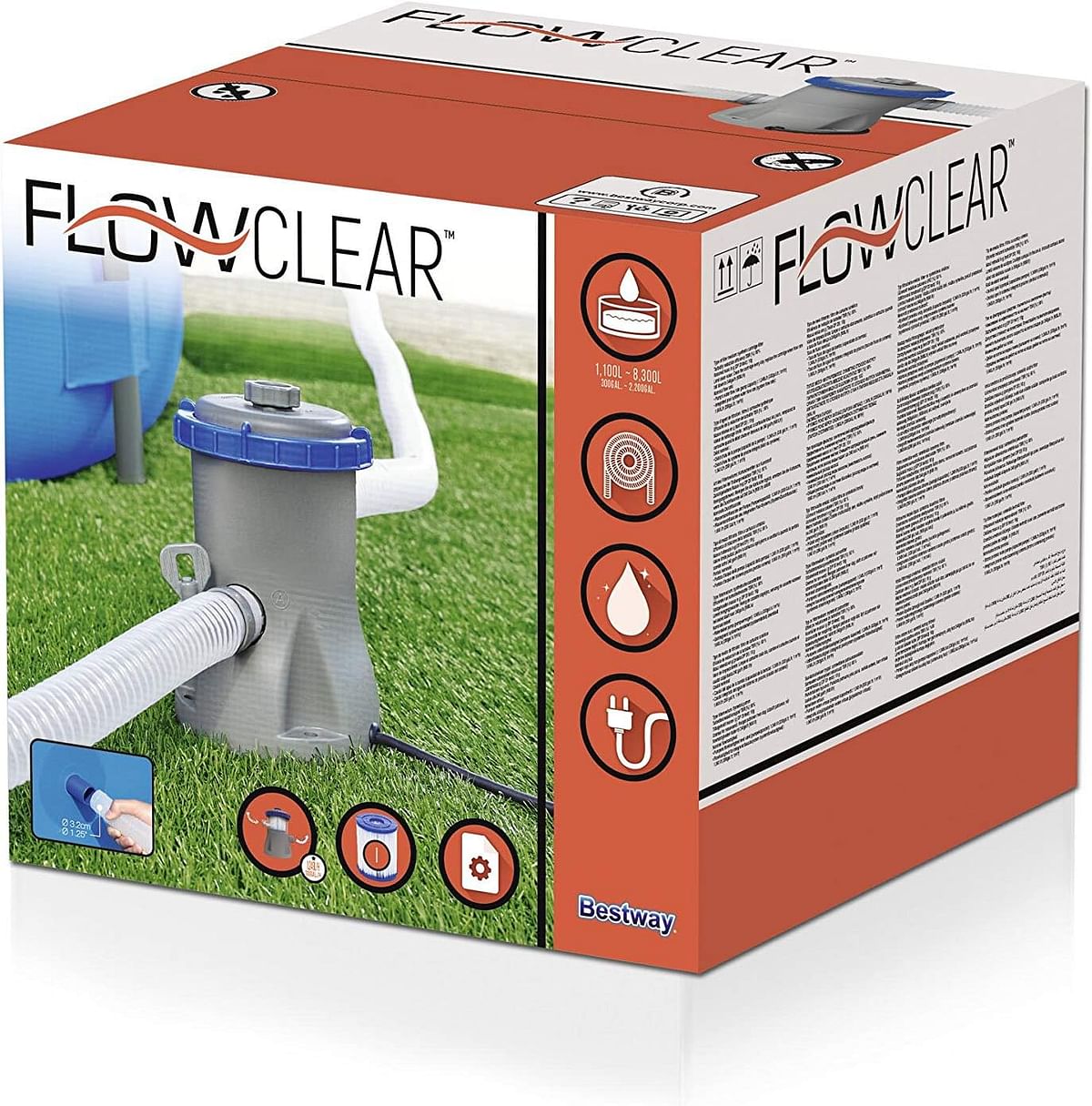 Bestway Flowclear Filter Pump 330 Gal 58381 - Grey