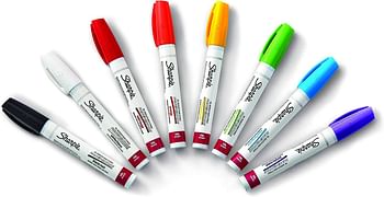 Sharpie Oil-Based Paint Markers, Medium Point, Assorted Colors, 8 Count - Great For Rock Painting