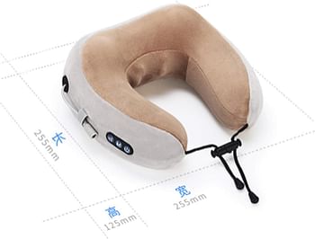Electric Massage Pillow, U-shaped Cervical Vertebrae Neck Kneading Vibration, Multifunctional Instrument, Massager