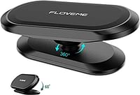 Floveme Magnetic Car Phone Holder, Universal Mobile Phone Holder, Smartphone, 360° Adjustable Car Dashboard Mount, Wall Mount, Key Holder, 2 Magnetic Plates