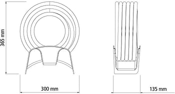 Tramontina Super Flex 1/2" garden hose, 25 meters, quick connectors, sprayer and hose wall rack