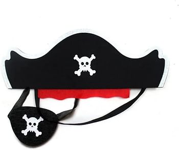 Pirate costume Halloween Kids Pirate Costume, 3Pcs Pirate Cosplay Pretend Set with Pirate Hat, Pirate Satin Cape and Skull Eye Patch Pirate Accessories for Kids Boy Girls Halloween Cosplay Costumes