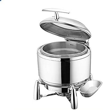 Sunnex Oslo 10L Stainless Steel Chafer With Glass Lid & Ladle Rest W38320, Silver /One Size